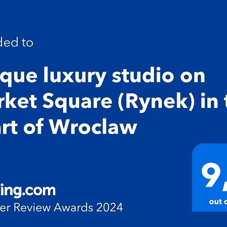 Unique Luxury Studio On Market Square Lägenhet Wrocław Exteriör bild